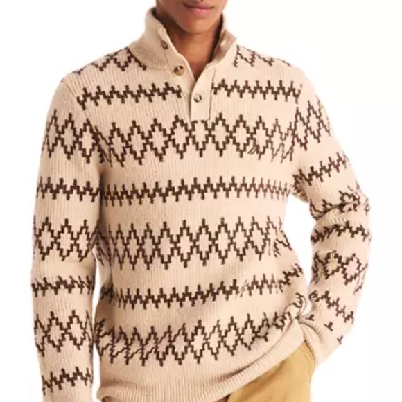 Nautica Other - Men’s Nautica Jaquard Mock Neck Sweater